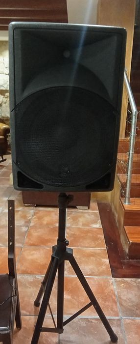 Pack Som Completo: Coluna 450W + Mesa Phonic + Sistema Sem Fios Shure + Tripé