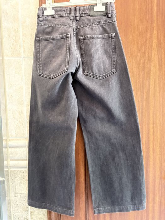 Calças wide leg de ganga