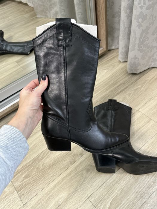 Козаки шкіряні zara 36