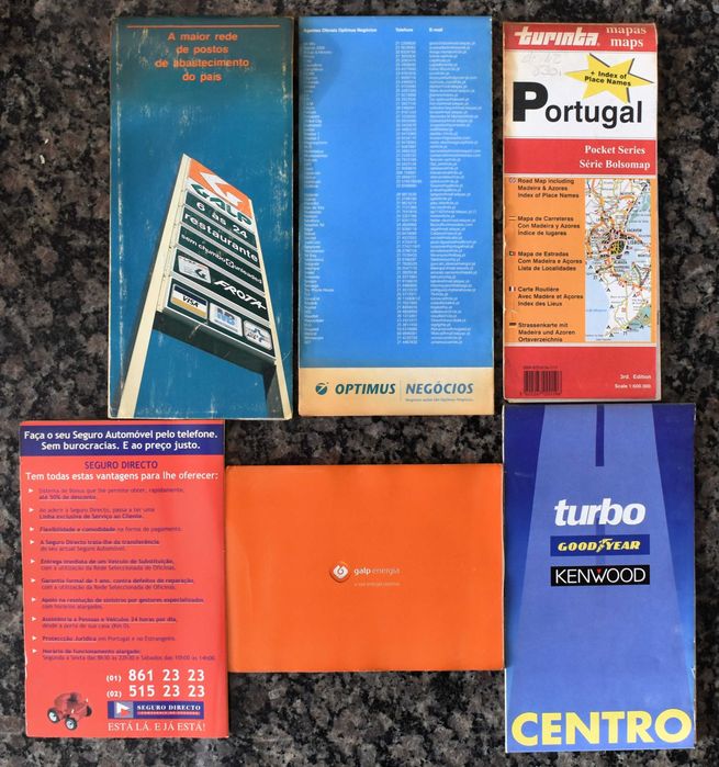 6 Antigos mapas das estradas de Portugal e Espanha