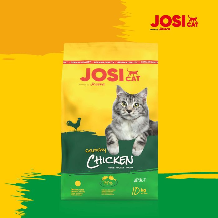 JosiCat Crunchy Chicken 10 кг від Josera. Корм з птицею для котів