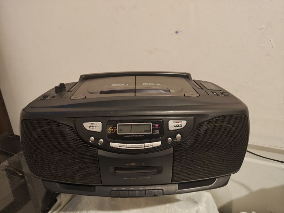 Radioodtwarzacz Ciatronic Boombox 2 CD Unikat vintage retro