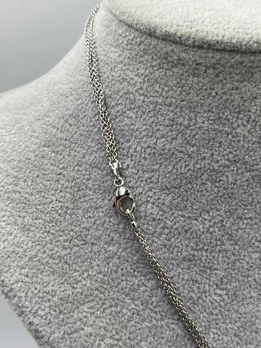Złoty łańcuszek z białego złota 18K 0.65ct