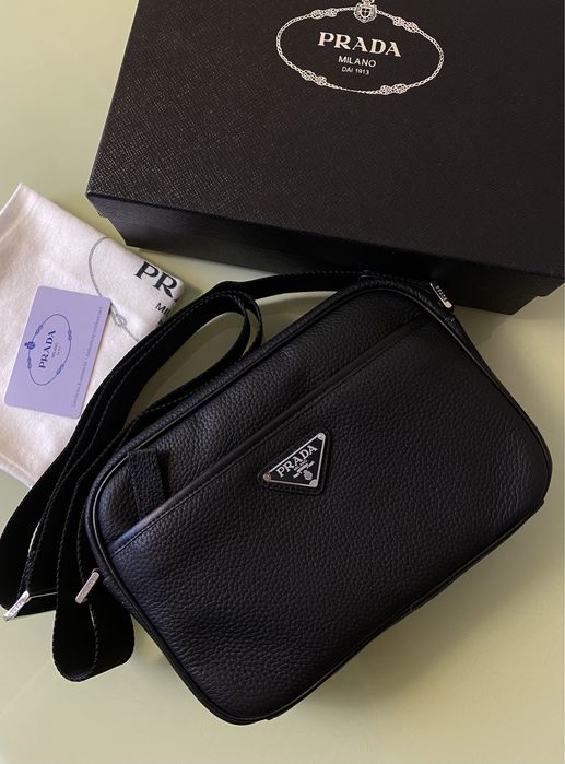 Prada Leather Shoulder Messenger Bag