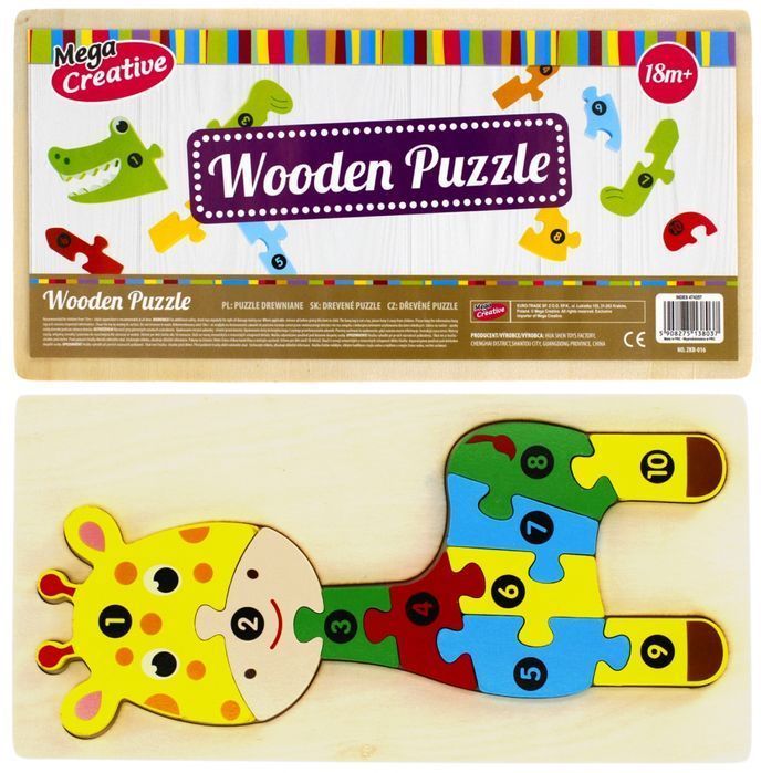 Układanka Drewniana Żyrafa Wood Mega Creative