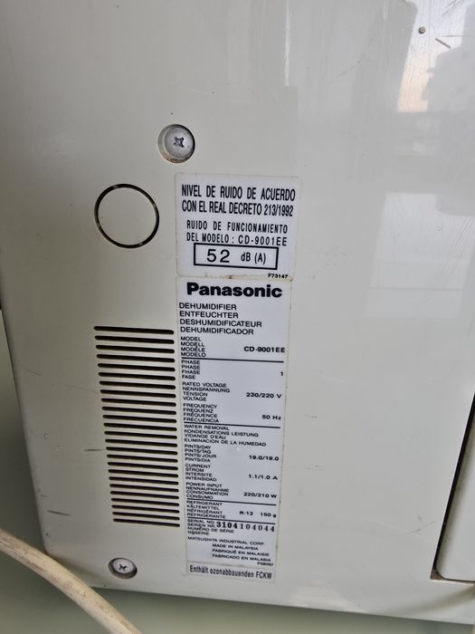Desumidificador Panasonic