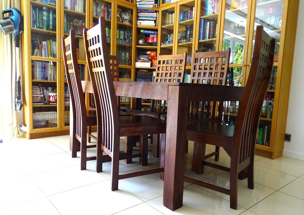 Piękny, orientalny komplet do jadani: stół 160x90 + 6 krzeseł