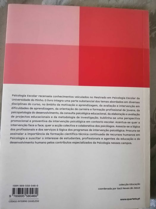 Livro Psicologia Escolar - Uma Proposta Cientifico-Pedagógica