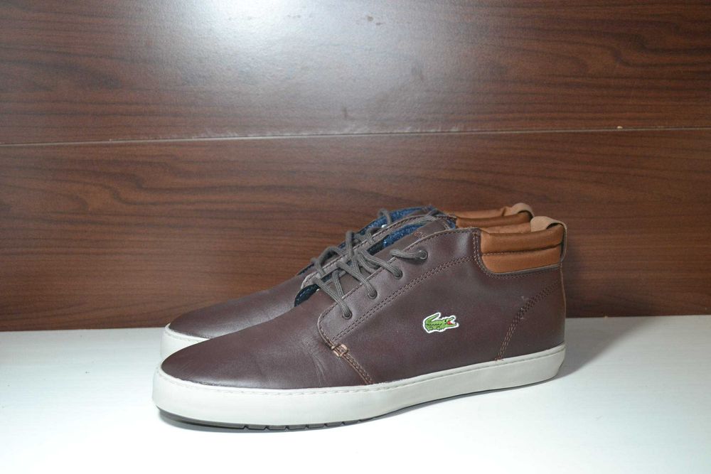 lacoste ampthill terra 46р ботинки полуботинки кожаные оригинал