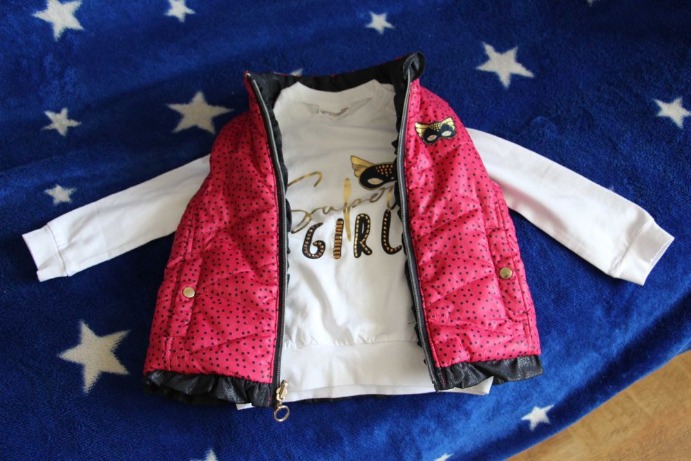 жилетка для дівчинки двостороння 92 (2 роки)