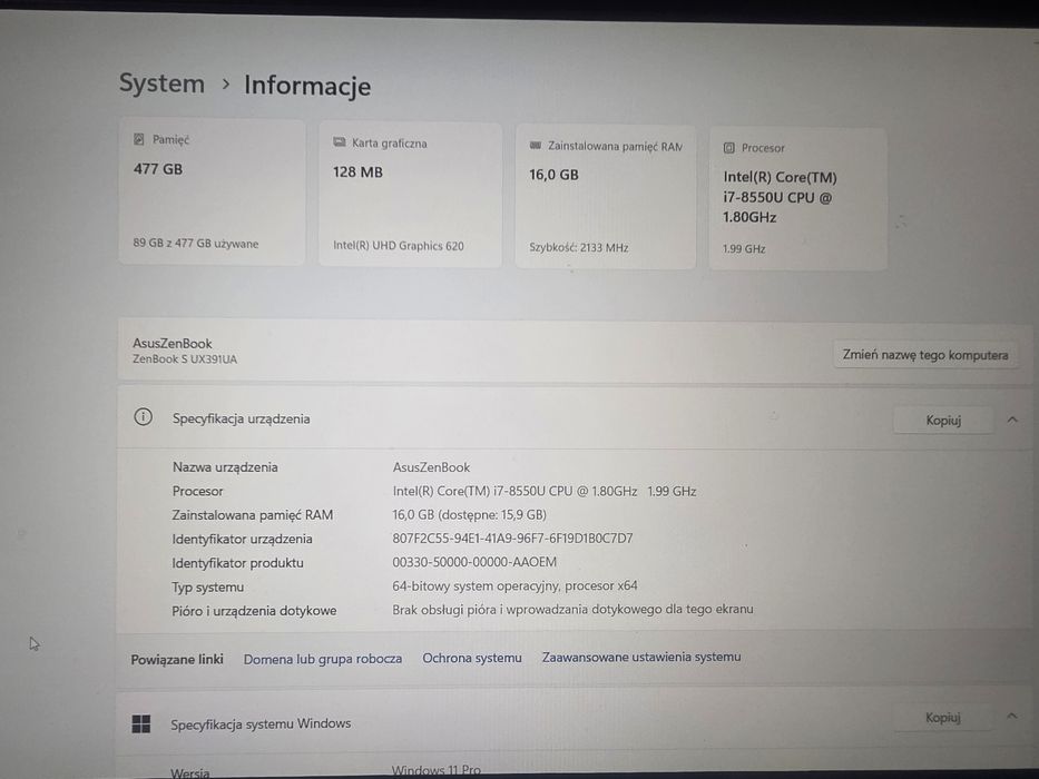 Asus Zenfbook UX391U