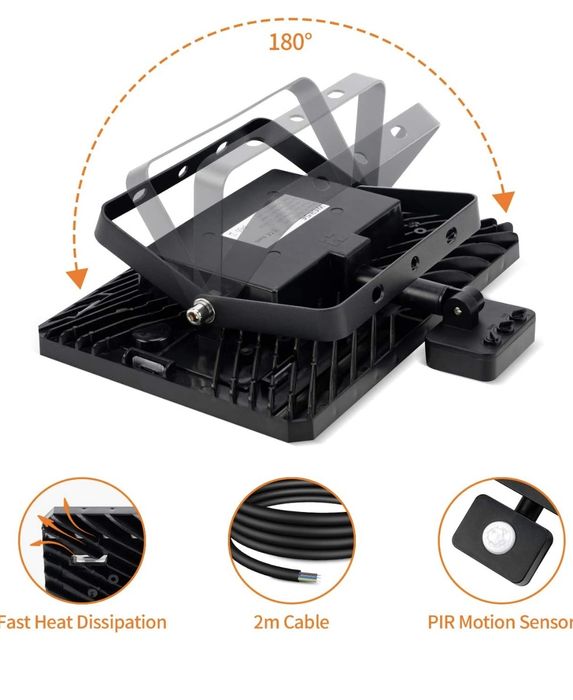 50 W Foco LED com sensor de movimento