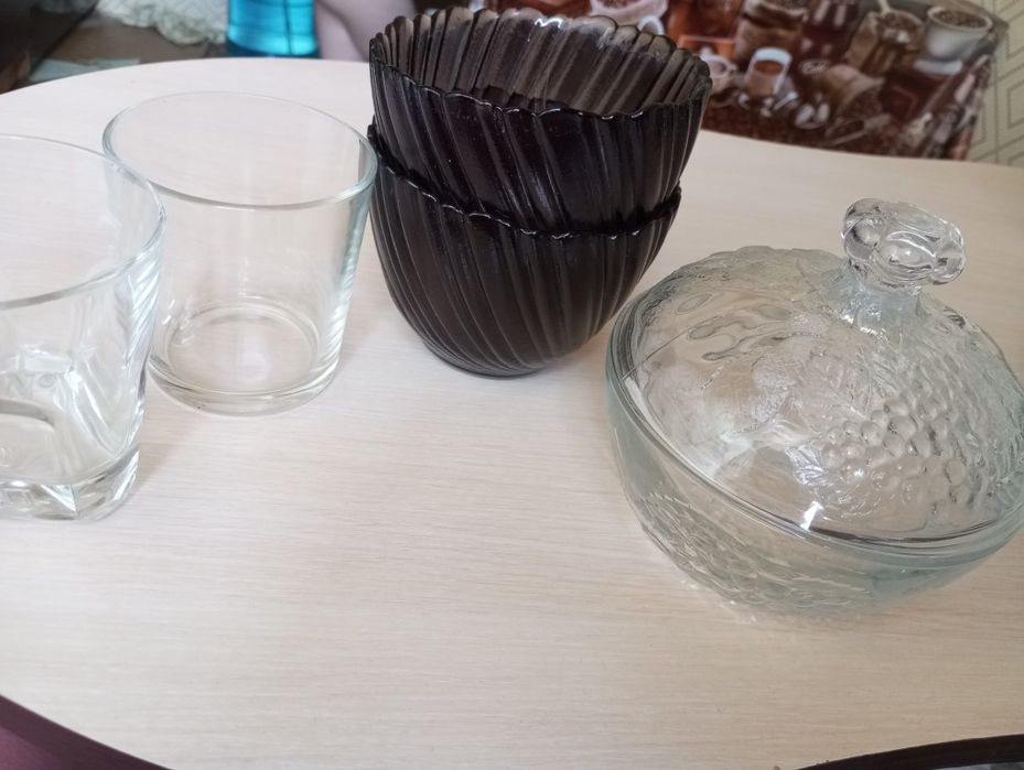 Посуда салатники сахарница стаканы