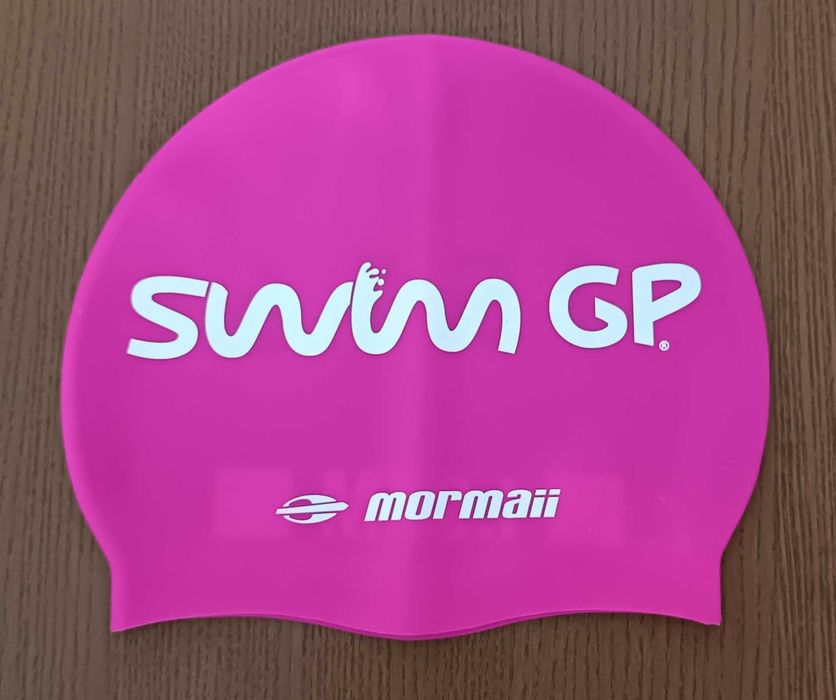 Touca de natação de silicone, Swim GP, como nova, só usada uma vez no dia da prova