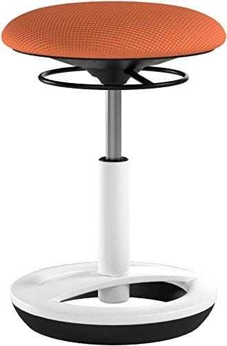 Topstar Stołek biurowy Sitness Bob aluminium biały pomarańczowy