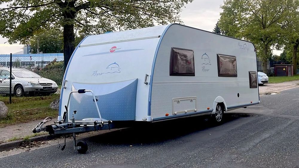 Burstner Flipper 550 TK Hobby 560 KMFE  Piętrowe łóżka 6 os 3 pokoje Mover Napęd Markiza Ogrzewanie podłogowe