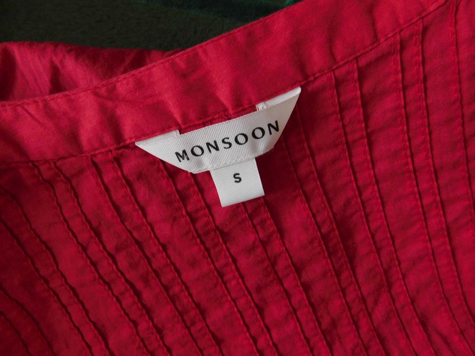 Monsoon czerwona bluzka koszula 36