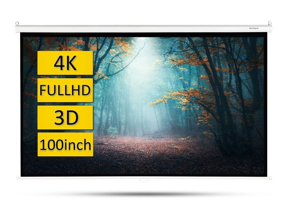 Ekran projekcyjny OVERMAX Semi Auto Screen 100 NOWY
