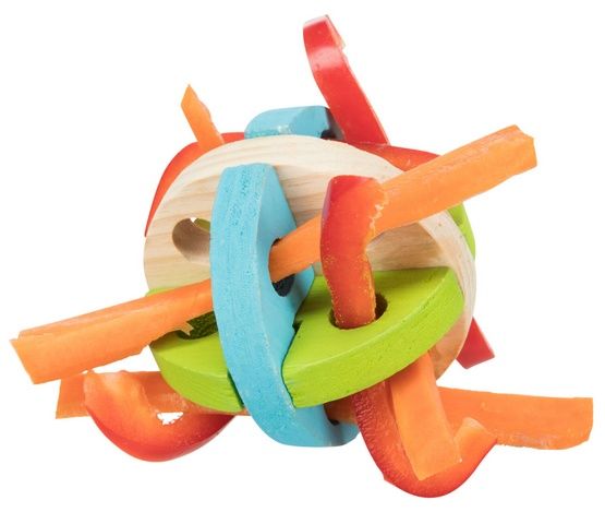 Drewniana piłka na smakołyki Trixie Zabawka dla gryzoni i królików 8cm