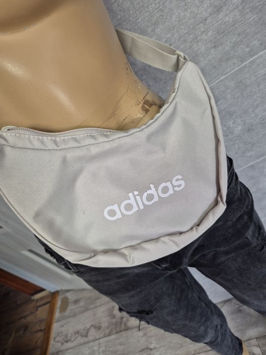 Torebka sportowa na ramię beżowa Adidas