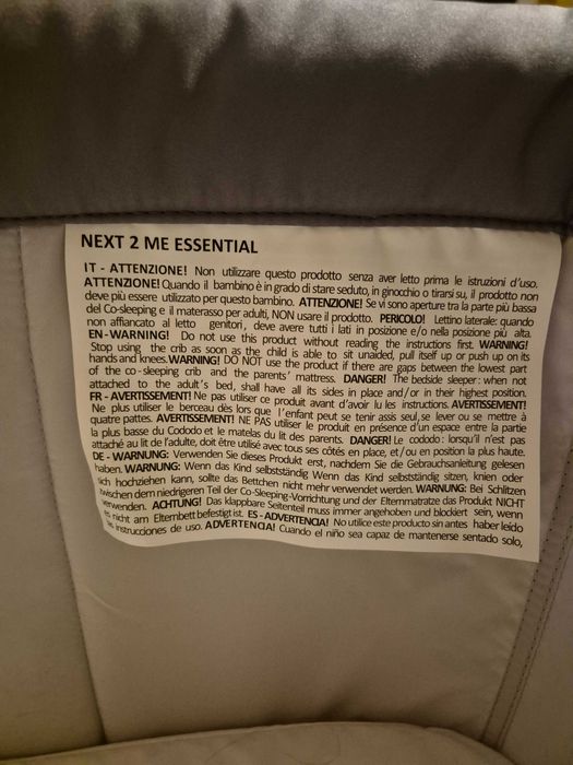 Chicco, Co-Sleeping, Next2me Essential, łóżeczko dostawne, Stone