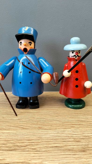 Erzgebirge dwie figurki kadzielnice Vintage lata 80 Leszno • OLX.pl