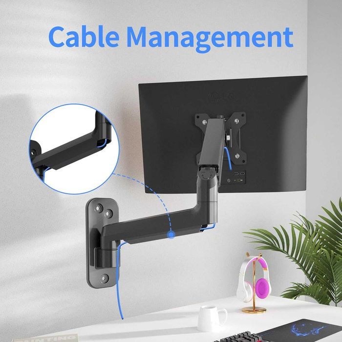 Uchwyt ścienny do monitora gazowy 13-32'' max 9 kg