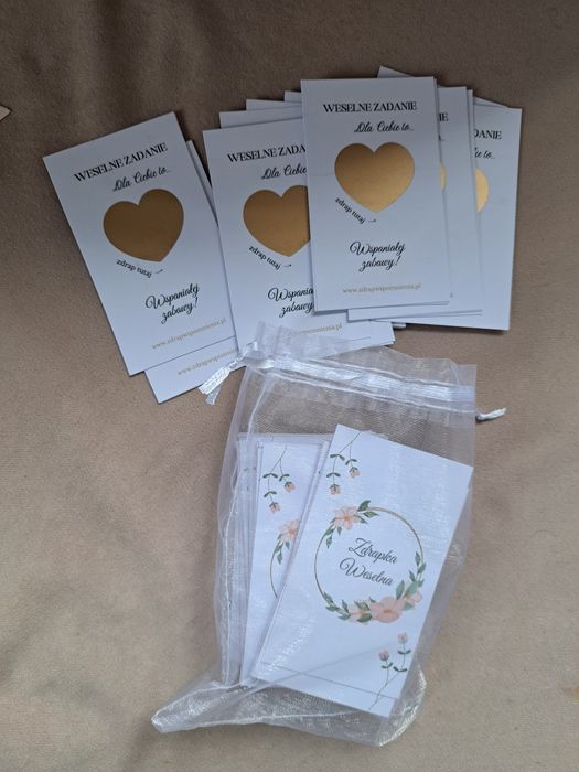 Zdrapki weselne 100sztuk nieużyte