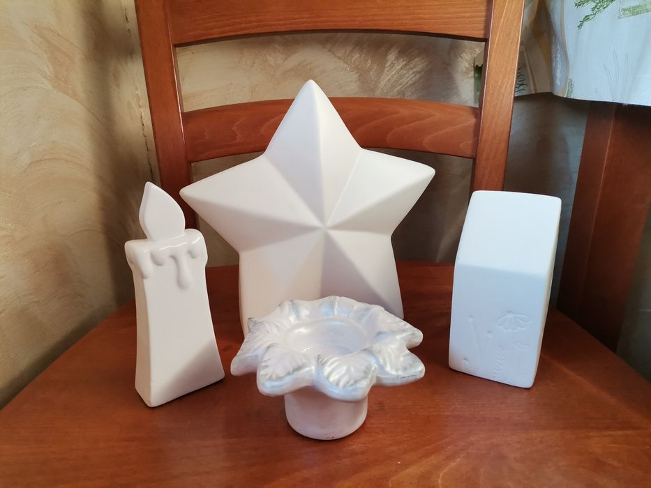 Ceramiczne ozdoby - 4 sztuki