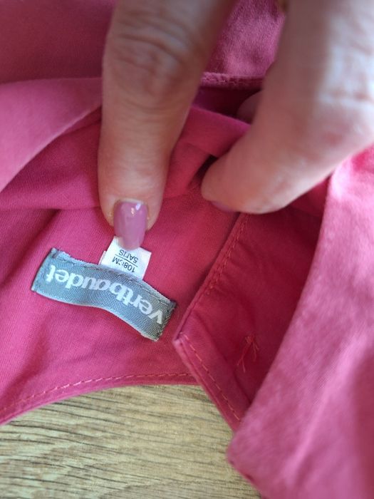 Elegancka różowa sukienka Vertbaudet rozm.110