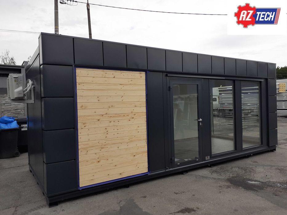 Kontener 7,0 x 3,0 m z naturalnym drewnem