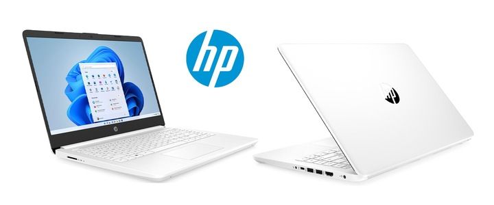 limitowany biały laptop hp 14 n4020 8gb ssd windows11 + 128gb ssd