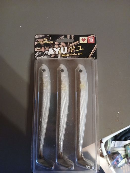 Zestaw nowych gum wędkarskich ayu 15cm