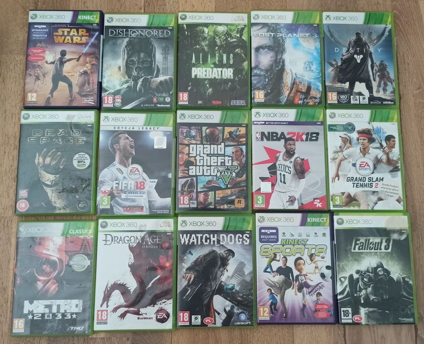 Gry Xbox 360 FIFA, Dragonage, Dishonored, Resident Evil, Metro... OPIS