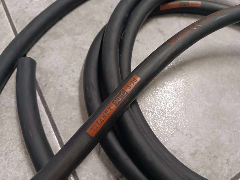 Kabel siłowy 5x6 w gumie Titanex 5G6 H07RN-F odcinek 3,8m