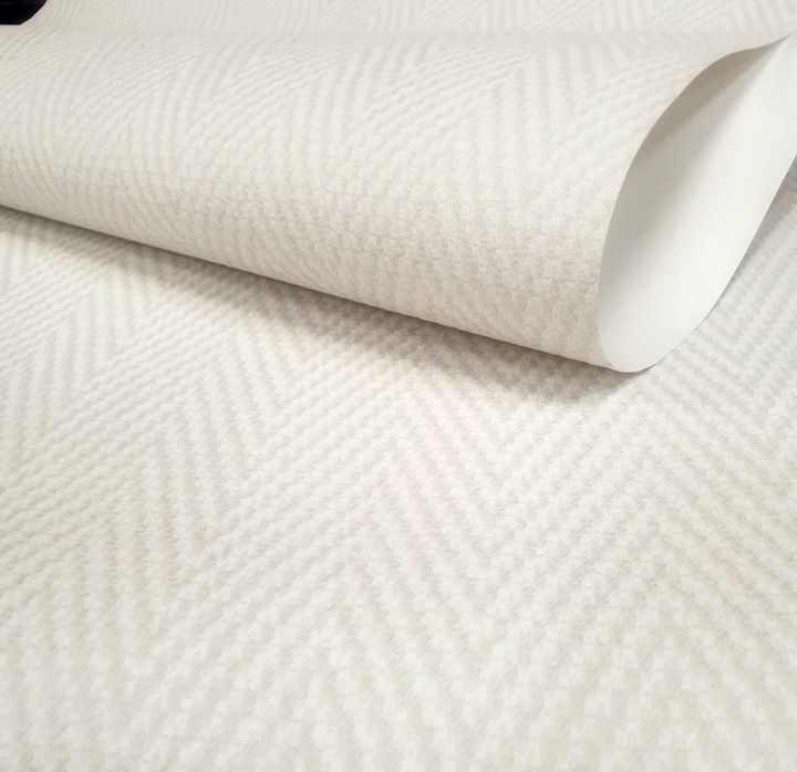 Tapeta winylowa na flizelinie bezowa Jodełka Plecionka strukturalna be