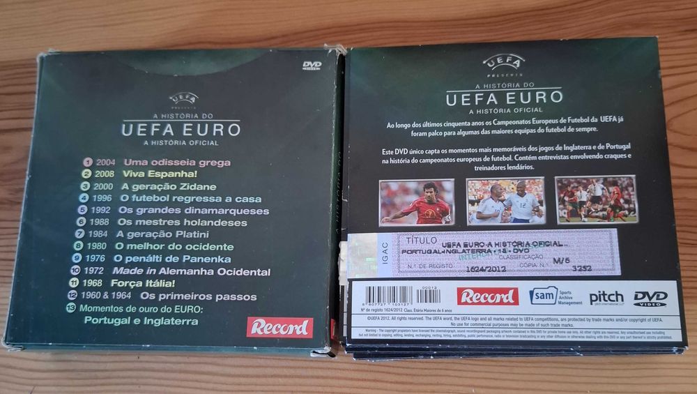 DVD UEFA - A História do UEFA Euro - A História Oficial ( 13 DVD´S )