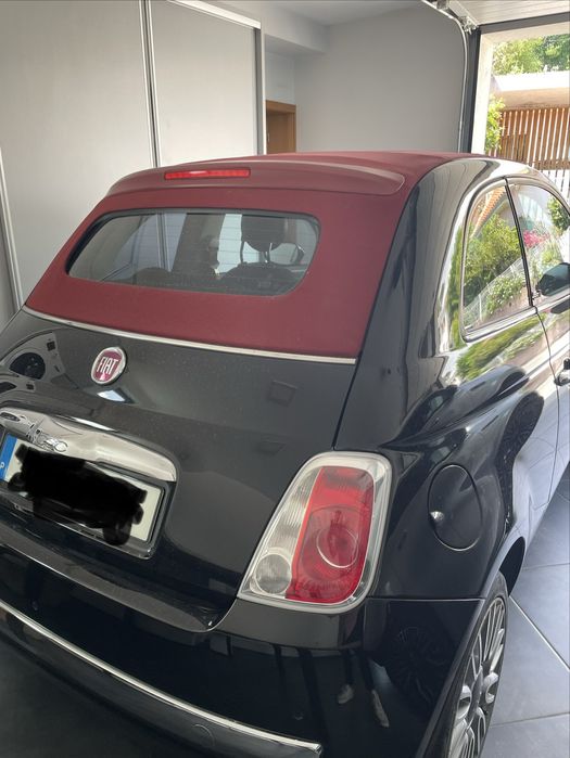 Fiat 500 cabrio preto