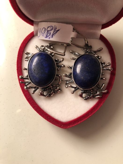 Kolczyki nowe srebro 925 lapiz lazuli
