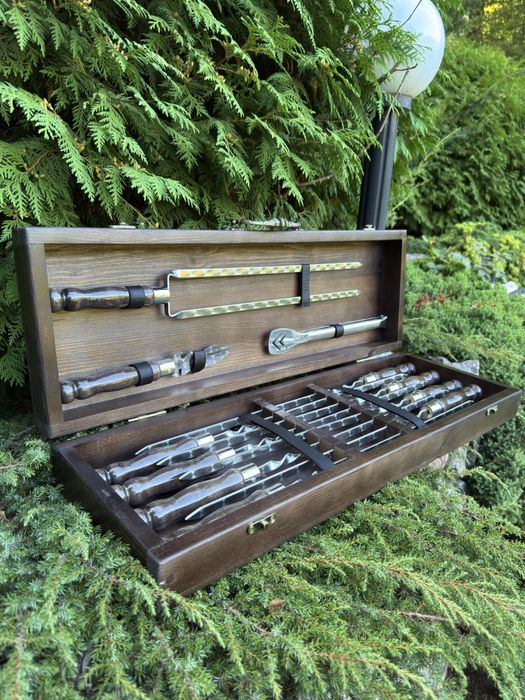 Подарочный Набор Шампуров,Шампура в Кейсе,Люкс качество,Производитель