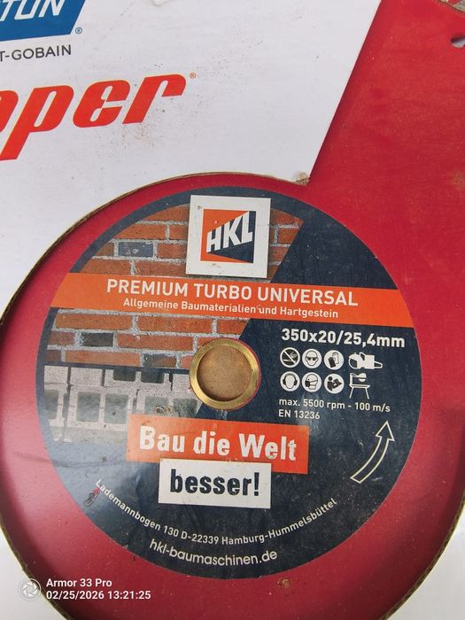 Piła tarcza Norton Premium Turbo Uniwersal 350x20/25,4