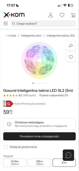 NOWE Ledy do pokoju marki gosund