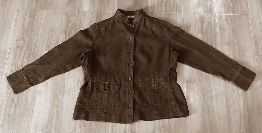 Żakiet damski lniany r.L/40 brąz 35zł