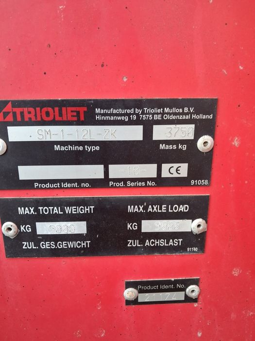 Paszowóz trioliet 12m3