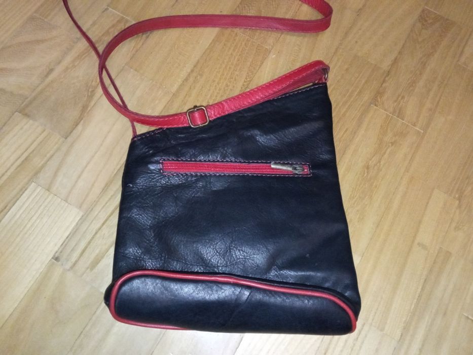 Genuine leather сумка через плече шкіряна Італія