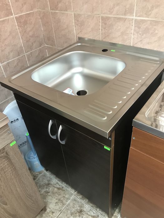 Кухонна мийка з тумбочкою. 60см.