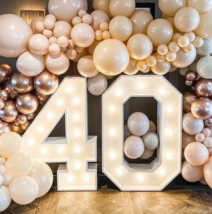 Números e Letras Gigantes Luminosas para festas e decoração