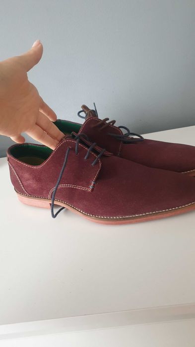 Now eleganckie skórzane męskie buty od Lambretta rozmiar 42