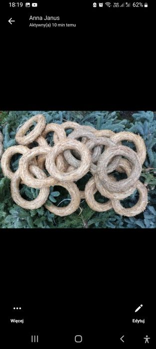 Wianki slomiane, podkłady.