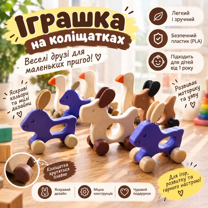 Монтесорі іграшки перші друзі зайчик